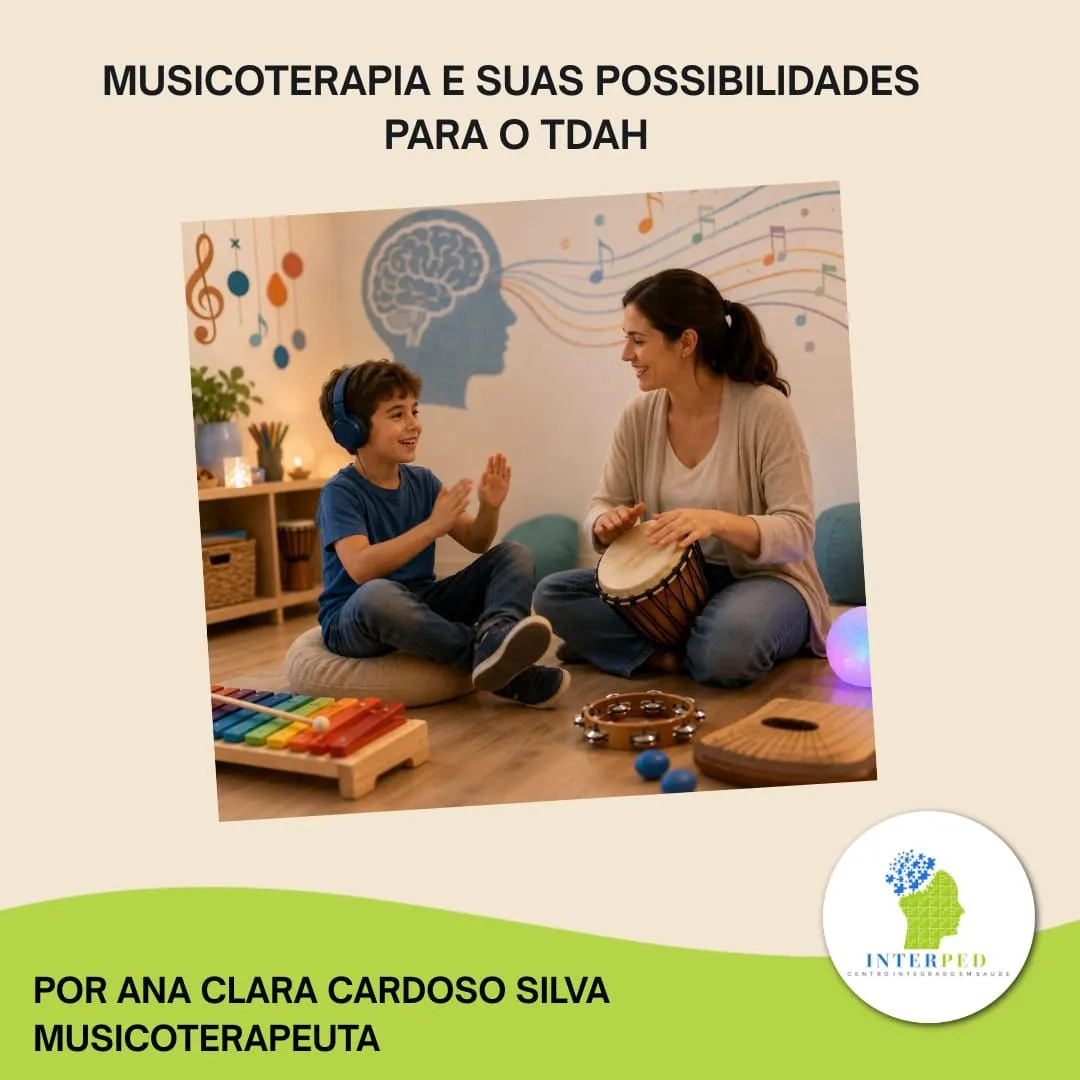 Musicoterapia — sessão com instrumentos musicais